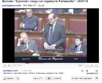 Bersani in Parlamento