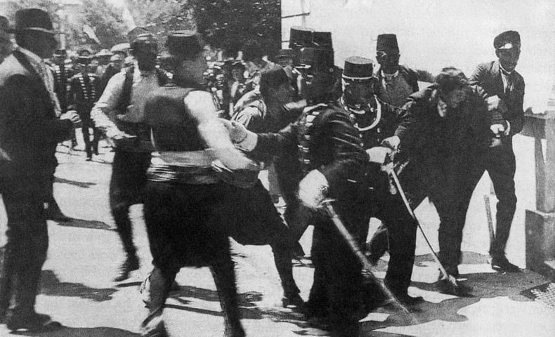 28 giugno 1914. l'arresto di Gavrilo Prinzip a Sarajevo