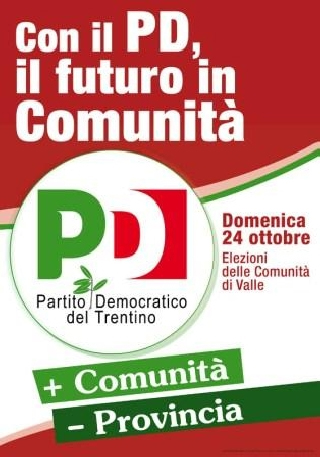 manifesto PD del Trentino