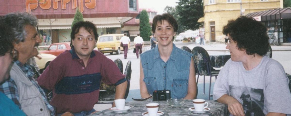 Con Annalisa, Andrea, Emilio e Rino a Prijedor nel 1996