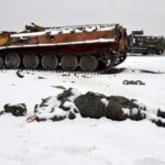 Un tank russo a Kharkiv in Ucraina nel febbraio del 2022 - Getty Images