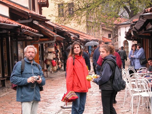 Elisabetta Vindimian in un viaggio a Sarajevo