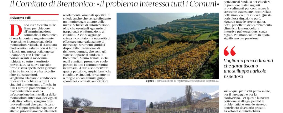 Una pagina del quotidiano il T sulla questione