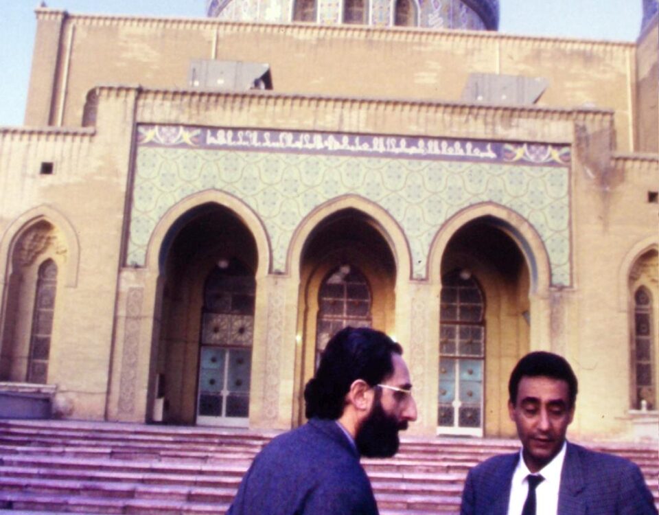 Ali Rashid e Franco Battiato a Baghdad nel dicembre 1992. Foto di Cesare Accetta